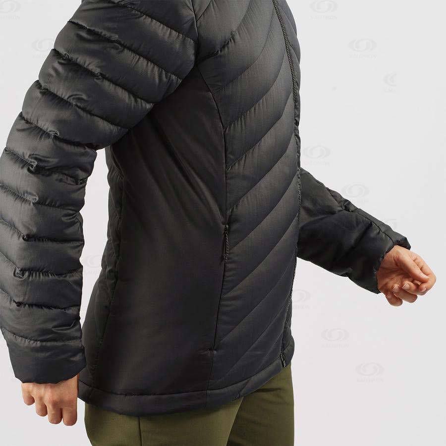 Black Women's Salomon ESSENTIAL XWARM DOWN Insulated Jackets | USA-A2564