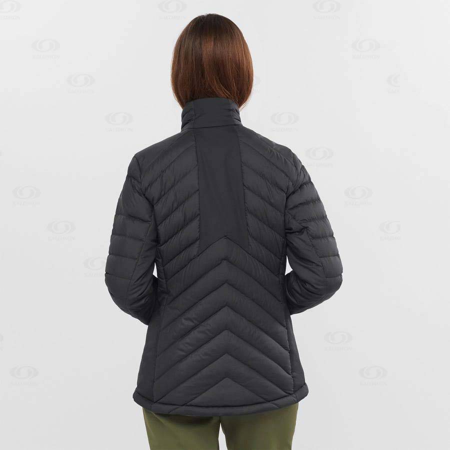 Black Women's Salomon ESSENTIAL XWARM DOWN Insulated Jackets | USA-N2415