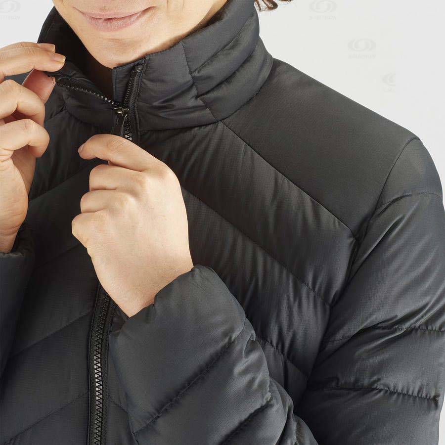 Black Women's Salomon ESSENTIAL XWARM DOWN Insulated Jackets | USA-N2415