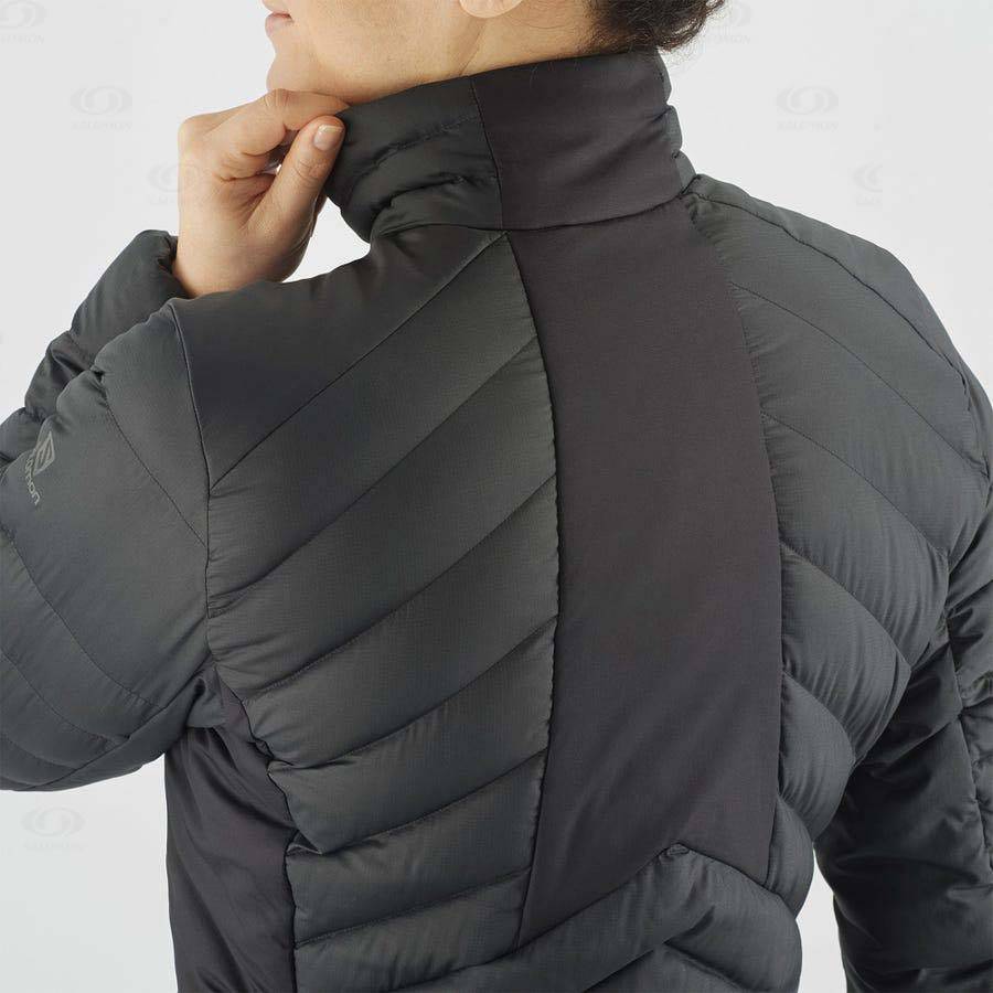 Black Women's Salomon ESSENTIAL XWARM DOWN Insulated Jackets | USA-N2415