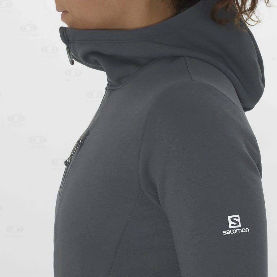 Black Women's Salomon ESSENTIAL XWARM Hoodie | USA-O1784