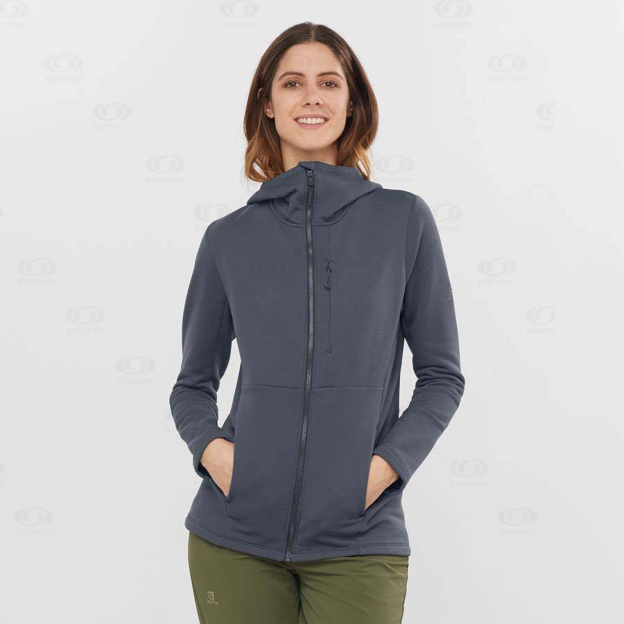 Black Women's Salomon ESSENTIAL XWARM Hoodie | USA-O1784