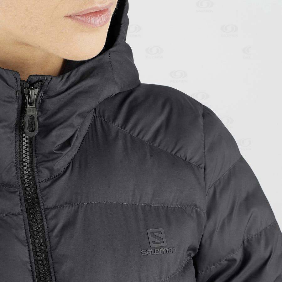 Black Women's Salomon ESSENTIAL XWARM LONG Insulated Jackets | USA-S1646