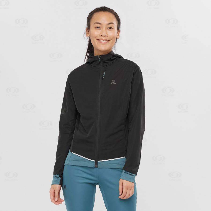 Black Women's Salomon LIGHT SHELL Softshell Jackets | USA-N2436