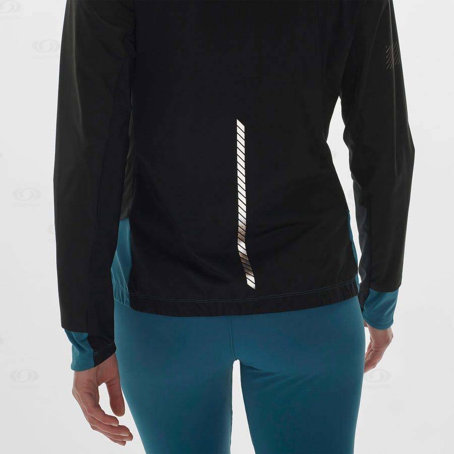 Black Women's Salomon LIGHT SHELL Softshell Jackets | USA-N2436