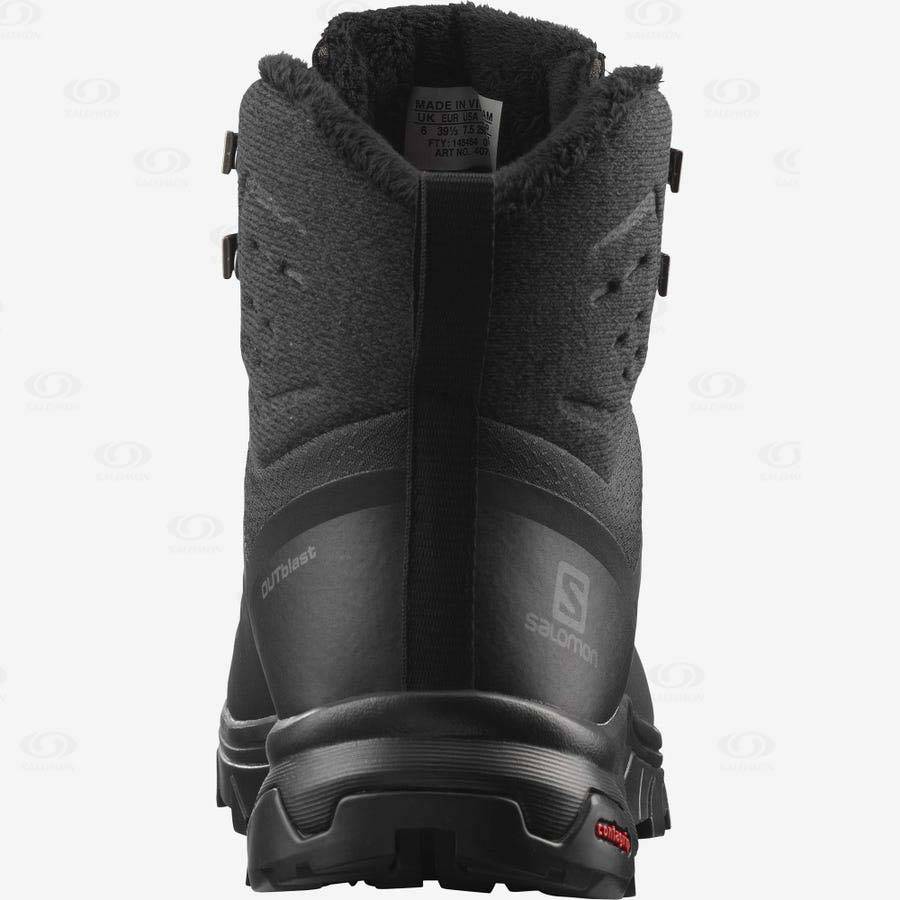 Black Women's Salomon OUTBLAST THINSULATE™ CLIMASALOMON™ Waterproof Boots | USA-O1791