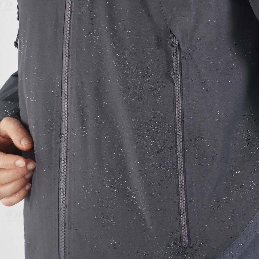 Black Women's Salomon OUTLINE GORE-TEX HYBRID Waterproof Jackets | USA-L1970