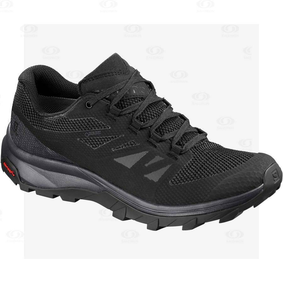 Black Women\'s Salomon OUTLINE GORE-TEX Waterproof Shoes | USA-O1439