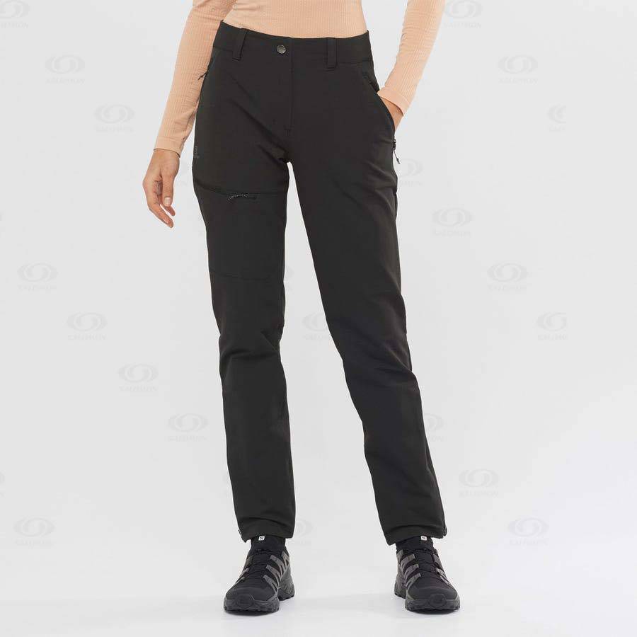 Black Women's Salomon OUTPEAK WARM Pants | USA-S2129