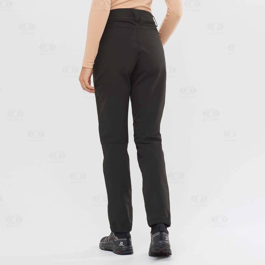 Black Women's Salomon OUTPEAK WARM Pants | USA-S2129