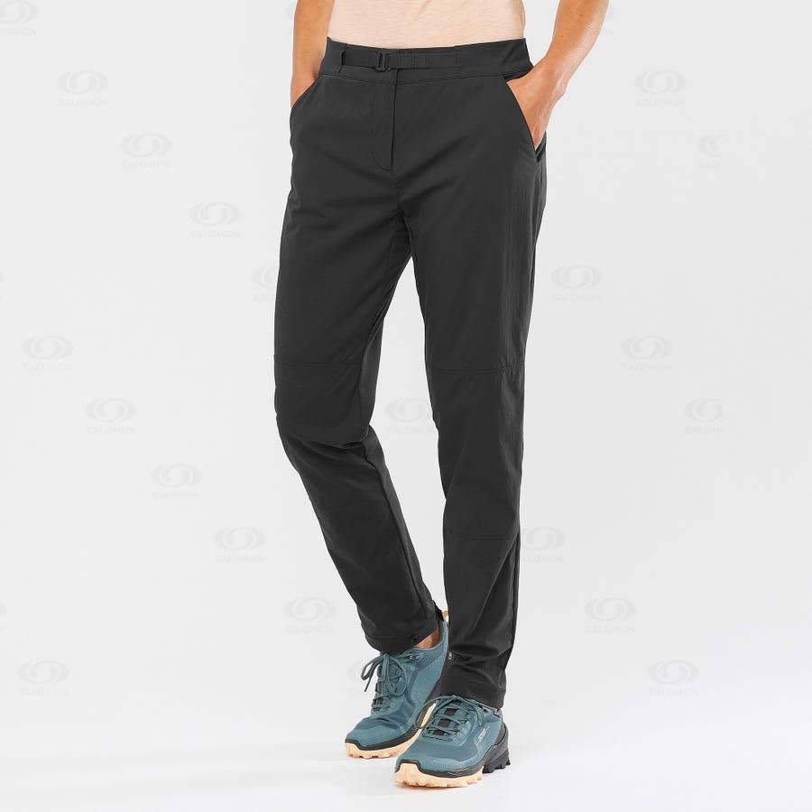 Black Women's Salomon OUTRACK Pants | USA-N1085