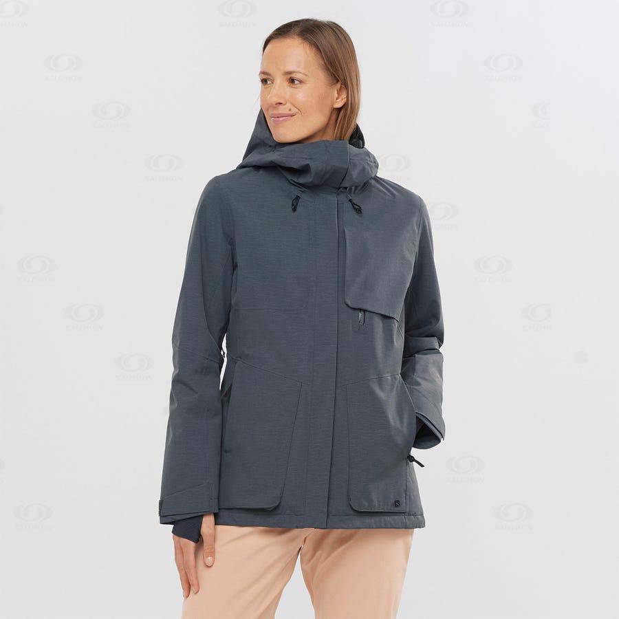 Black Women's Salomon PROOF LIGHT Ski Jackets | USA-S2374