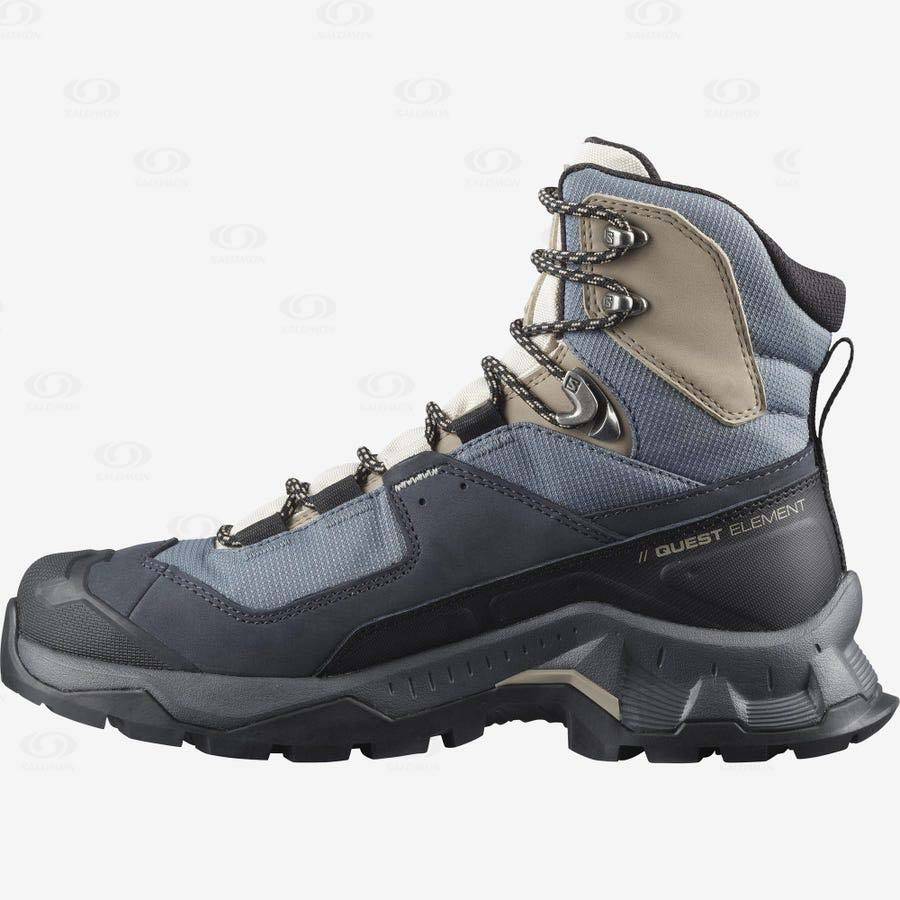 Black Women's Salomon QUEST ELEMENT GORE-TEX Hiking Boots | USA-S2325