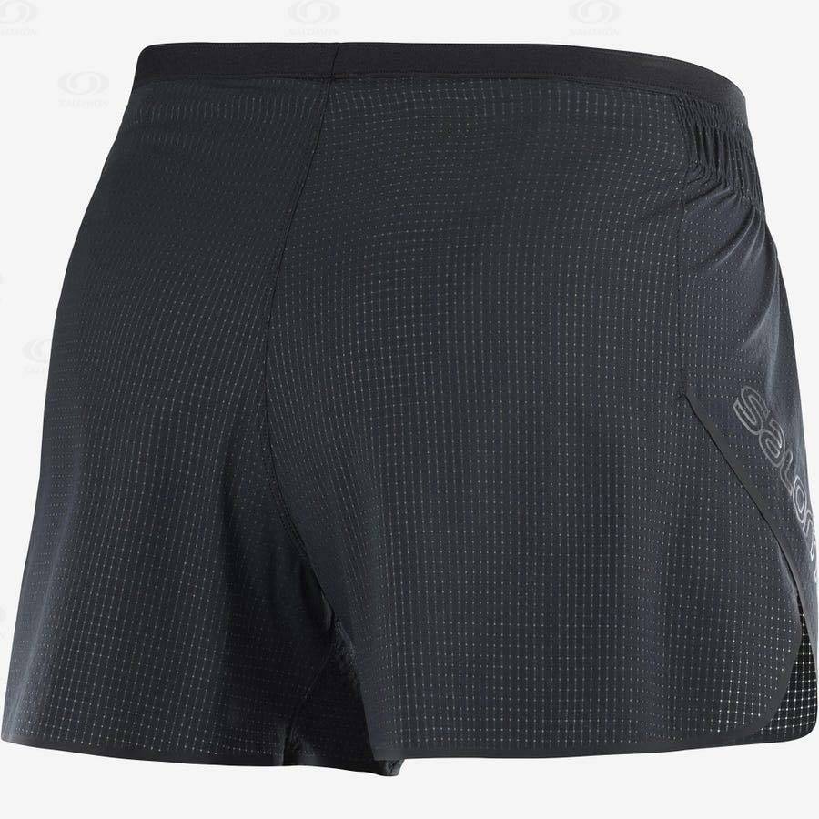 Black Women's Salomon SENSE AERO 3'' Shorts | USA-M1111