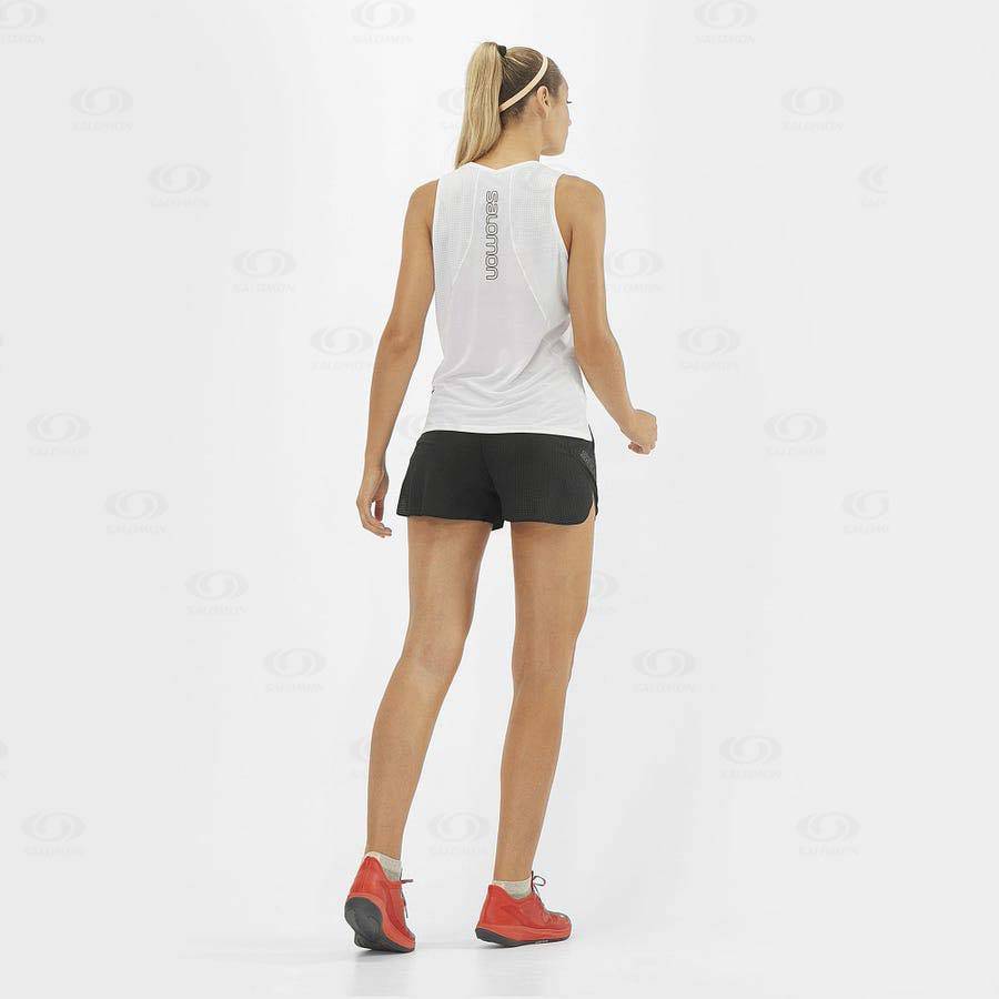 Black Women's Salomon SENSE AERO 3'' Shorts | USA-M1111