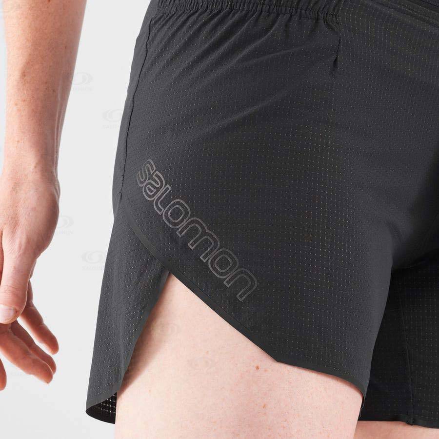 Black Women's Salomon SENSE AERO 5'' Shorts | USA-W1040