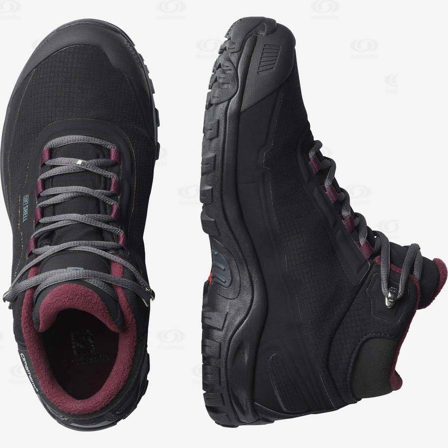 Black Women's Salomon SHELTER CLIMASALOMON™ Waterproof Boots | USA-M2525