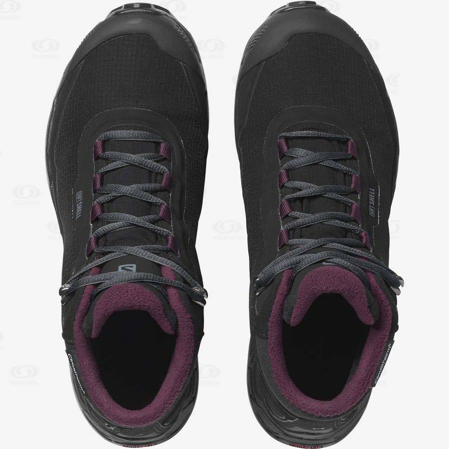 Black Women's Salomon SHELTER CLIMASALOMON™ Waterproof Boots | USA-M2525