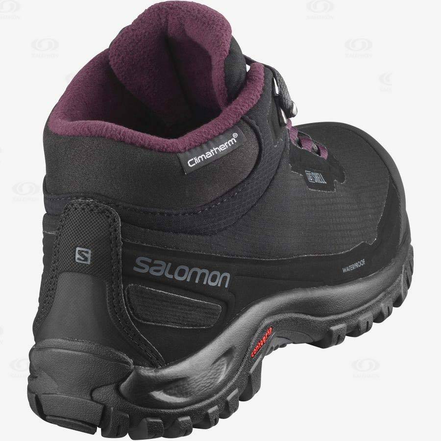 Black Women's Salomon SHELTER CLIMASALOMON™ Waterproof Boots | USA-M2525