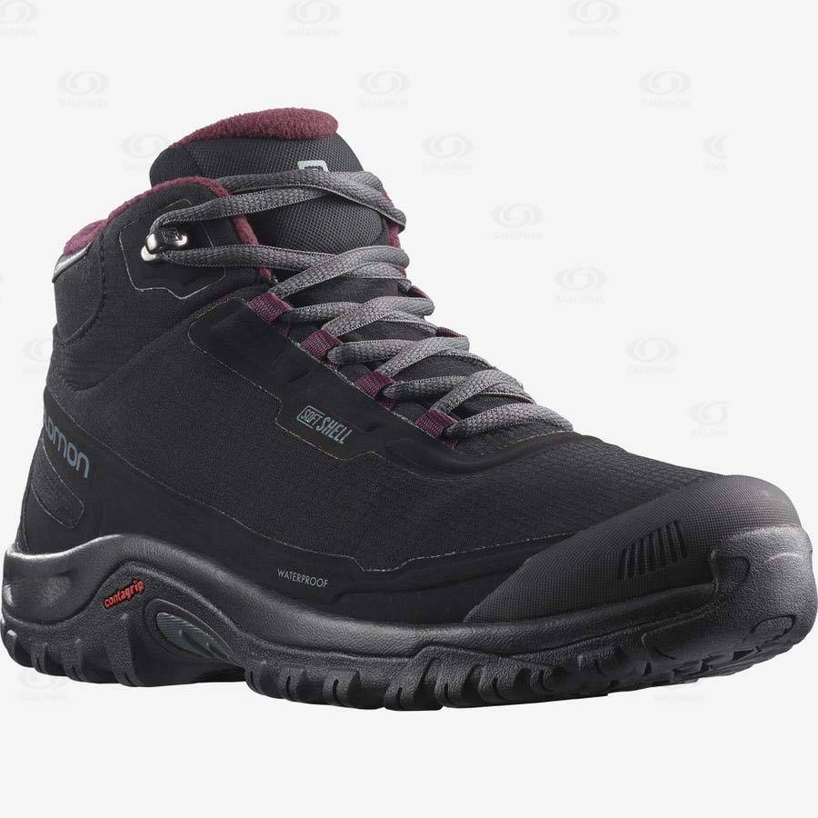 Black Women's Salomon SHELTER CLIMASALOMON™ Waterproof Boots | USA-M2525