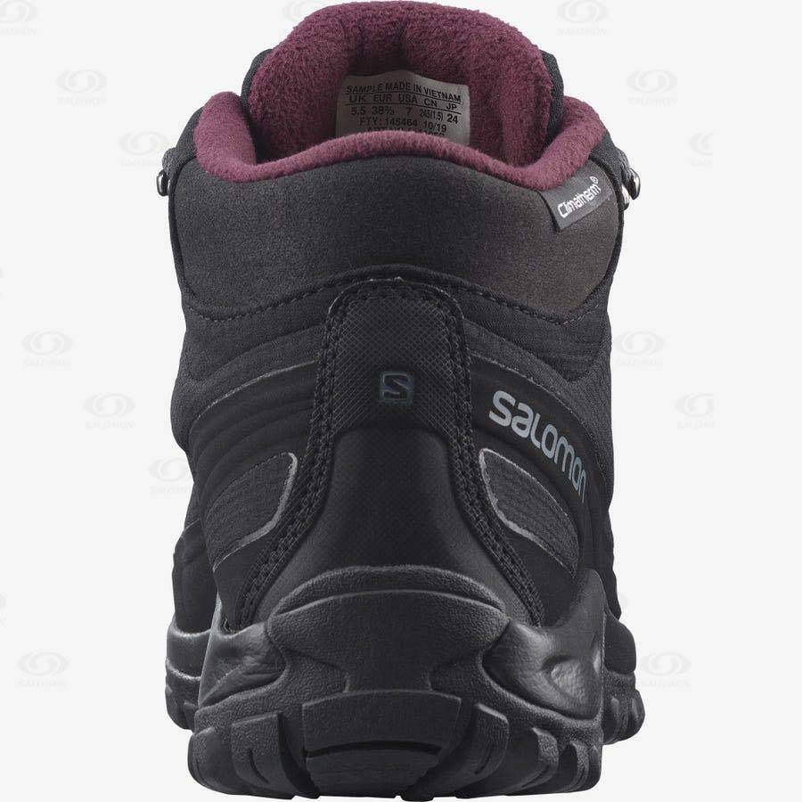 Black Women's Salomon SHELTER CLIMASALOMON™ Waterproof Boots | USA-M2525