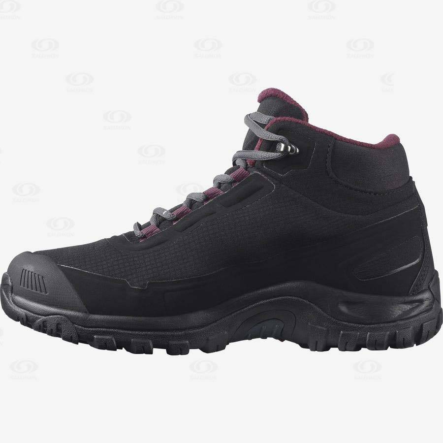 Black Women's Salomon SHELTER CLIMASALOMON™ Waterproof Boots | USA-M2525