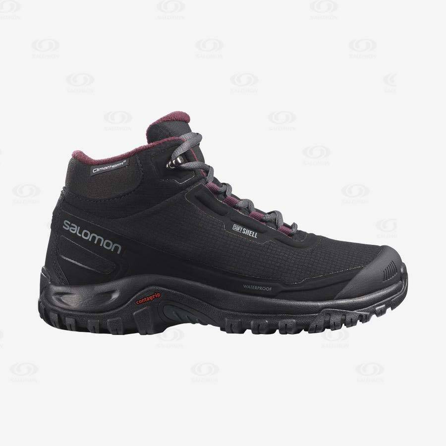 Black Women\'s Salomon SHELTER CLIMASALOMON™ Waterproof Boots | USA-M2525