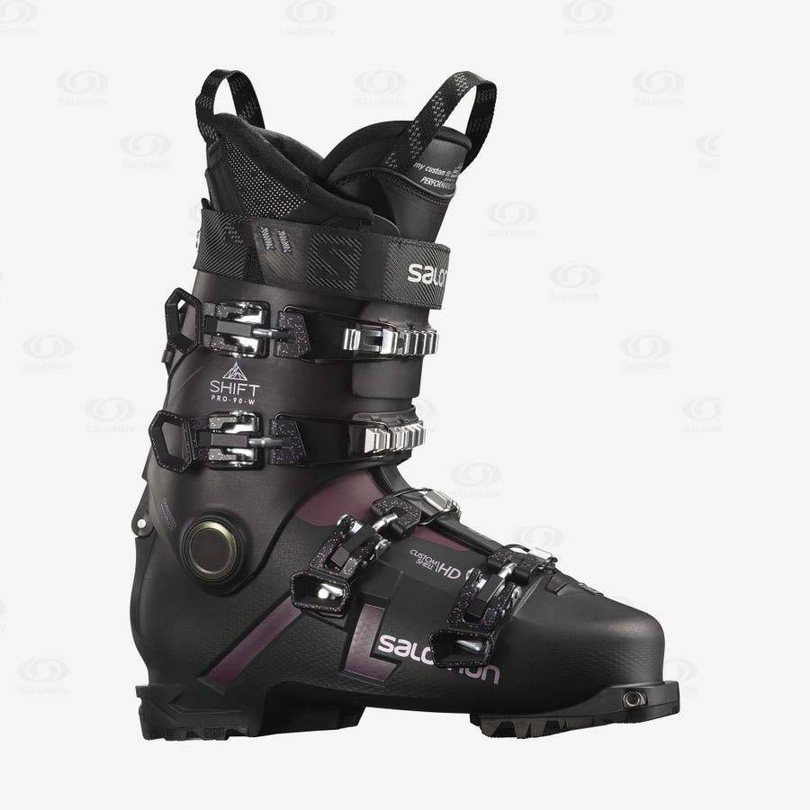 Black Women\'s Salomon SHIFT PRO 90 AT Ski Boots | USA-wA1325