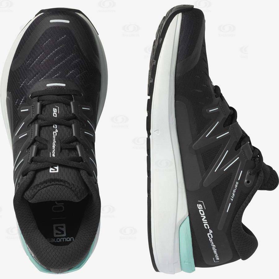 Black Women's Salomon SONIC 4 Confidence Running Shoes | USA-L1375