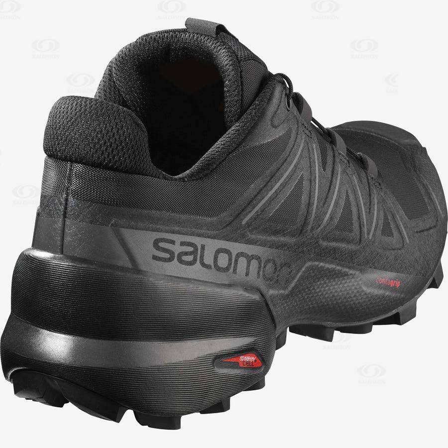 Black Women's Salomon SPEEDCROSS 5 Trail Running Shoes | USA-S1723