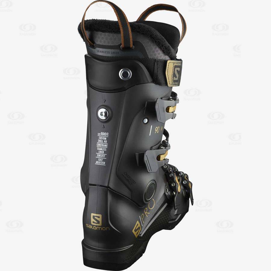 Black Women's Salomon S/PRO 90 Ski Boots | USA-O2414