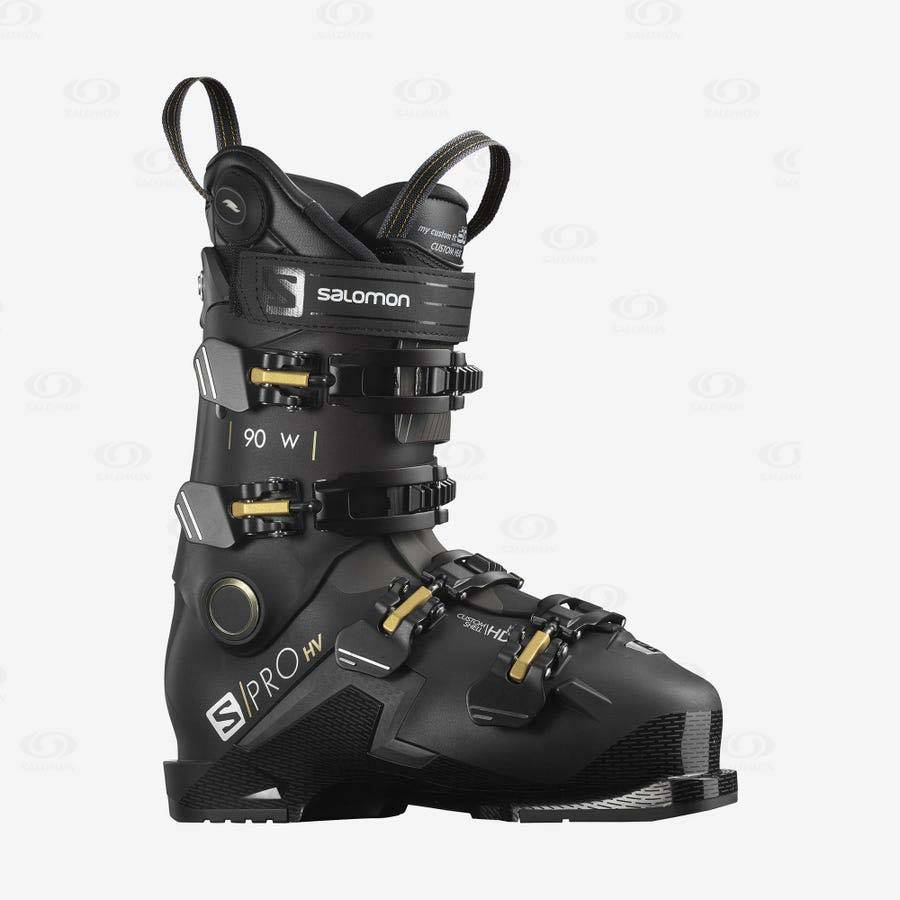 Black Women\'s Salomon S/PRO HV 90 CH Ski Boots | USA-M2553