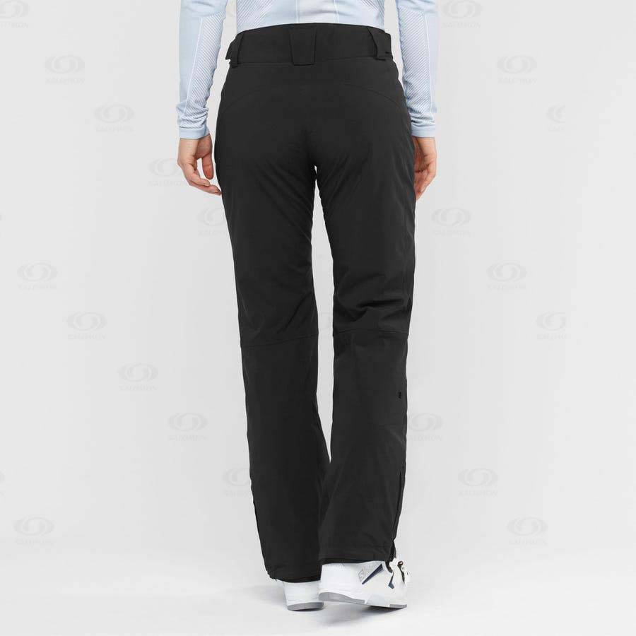 Black Women's Salomon THE BRILLIANT Ski Pants | USA-L2215