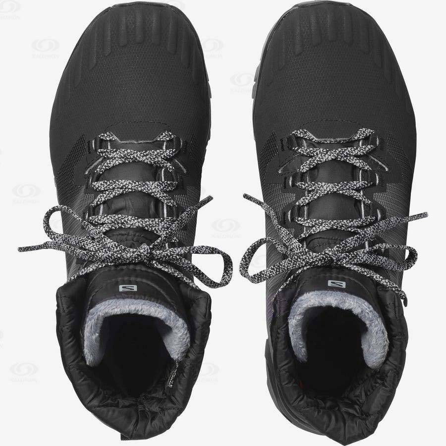 Black Women's Salomon VAYA BLAZE THINSULATE™ CLIMASALOMON™ Waterproof Shoes | USA-A1388