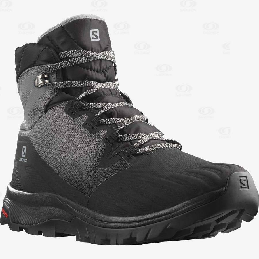 Black Women's Salomon VAYA BLAZE THINSULATE™ CLIMASALOMON™ WATERPROOF Hiking Boots | USA-L1767