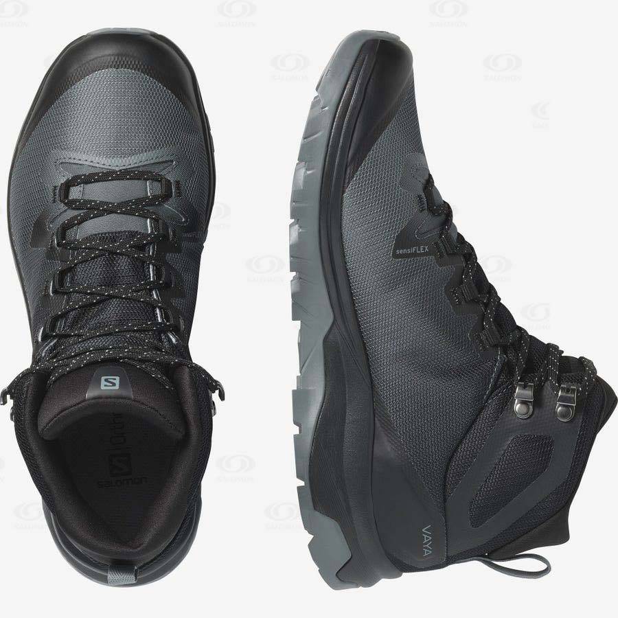 Black Women's Salomon VAYA MID GORE-TEX Waterproof Shoes | USA-L2418