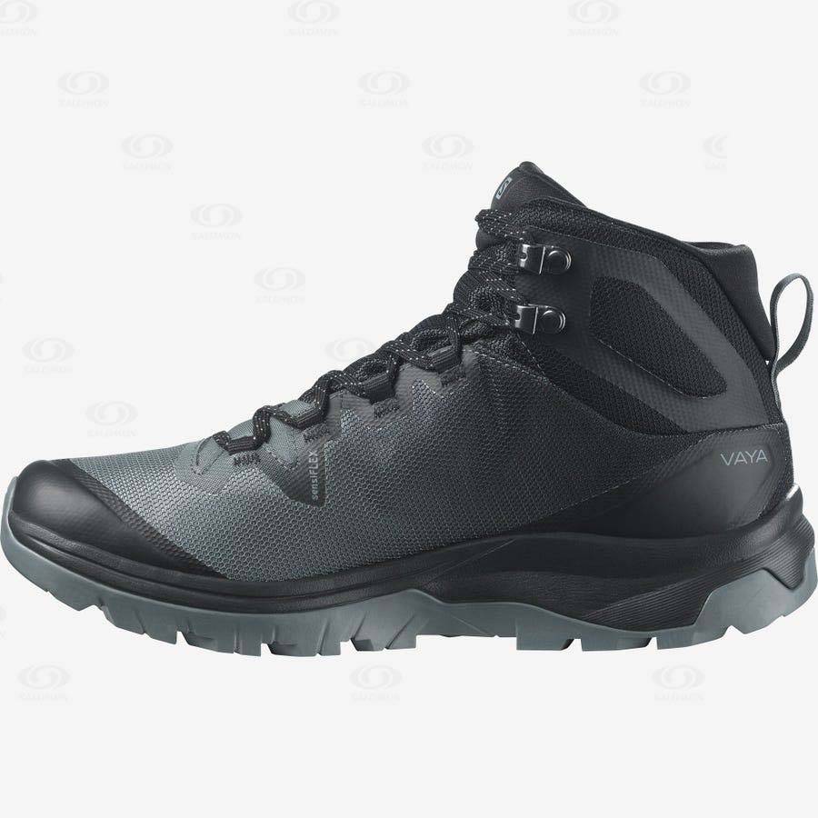 Black Women's Salomon VAYA MID GORE-TEX Waterproof Shoes | USA-L2418