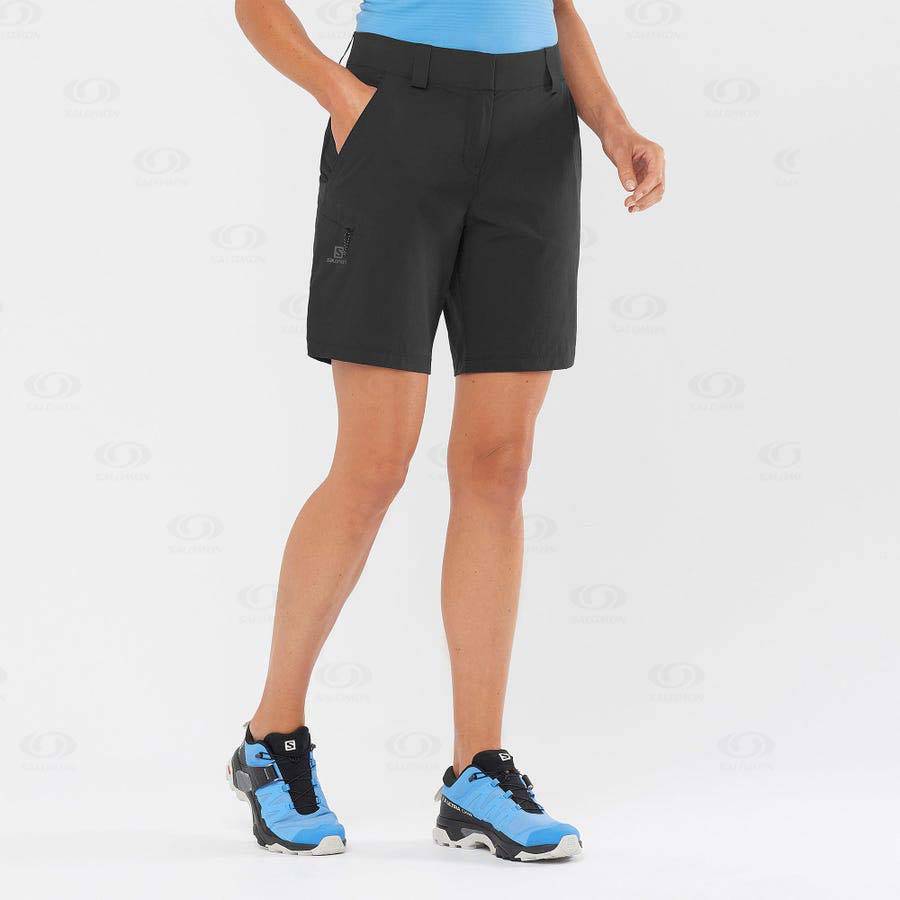 Black Women's Salomon WAYFARER Shorts | USA-L1676