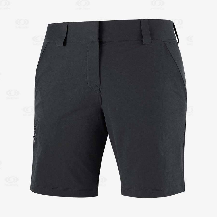 Black Women\'s Salomon WAYFARER Shorts | USA-L1676