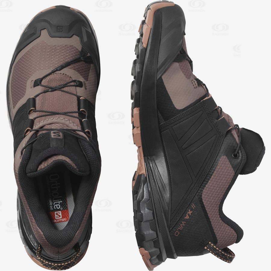 Black Women's Salomon XA WILD Trail Running Shoes | USA-A1269