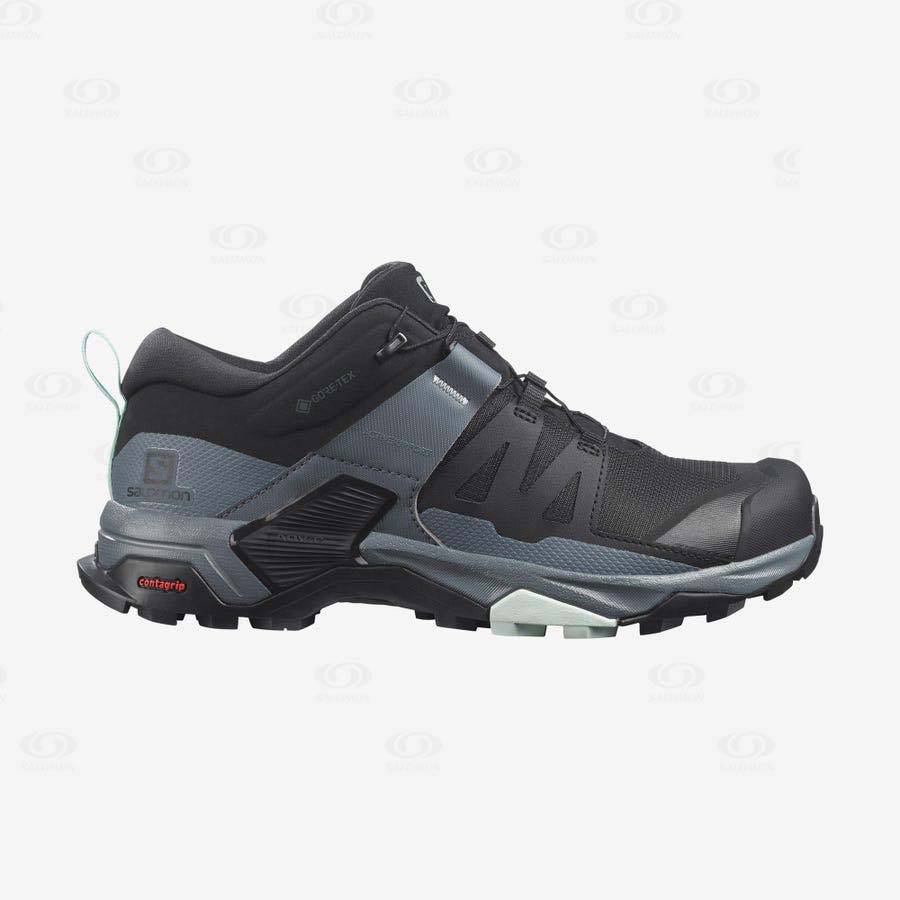 Black Women\'s Salomon X ULTRA 4 GORE-TEX Waterproof Shoes | USA-O1525