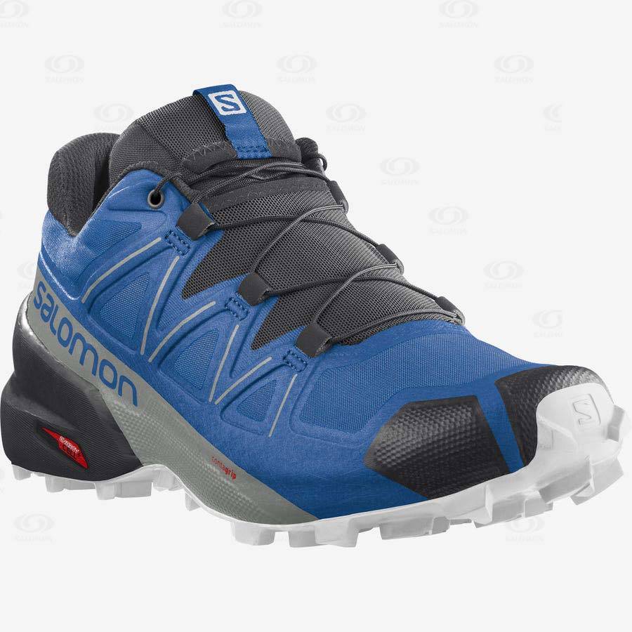 Blue / Black Men's Salomon SPEEDCROSS 5 Trail Running Shoes | USA-W3320