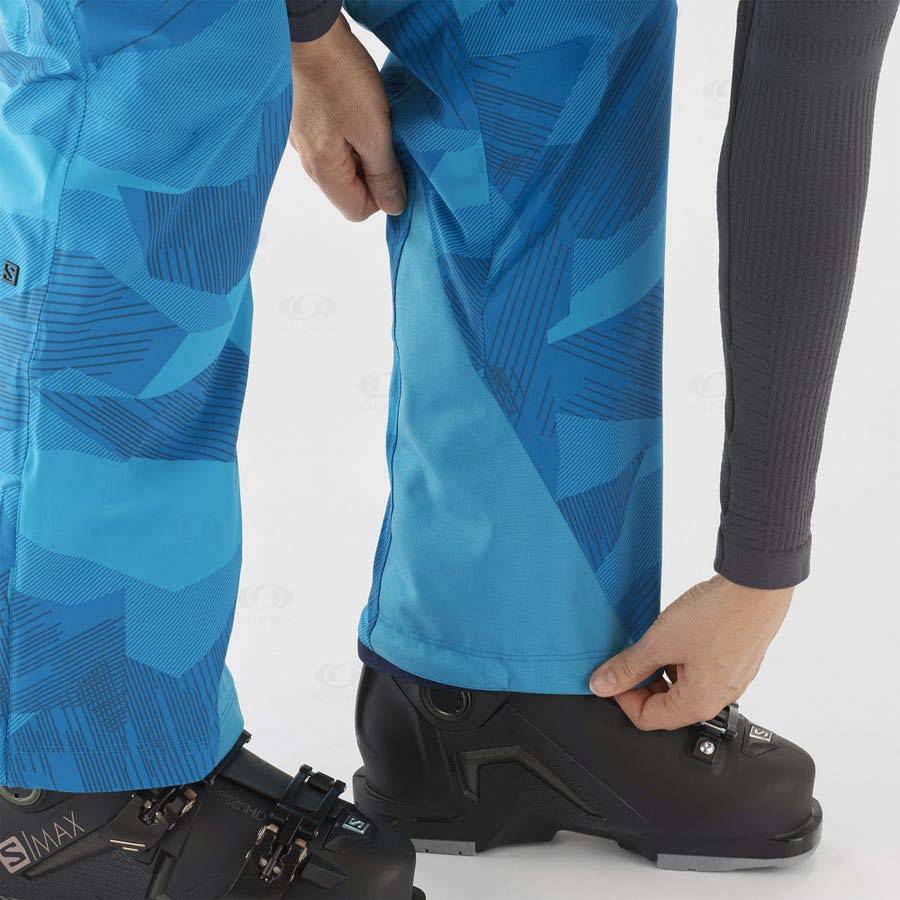 Blue / Black Women's Salomon THE BRILLIANT Ski Pants | USA-O2622