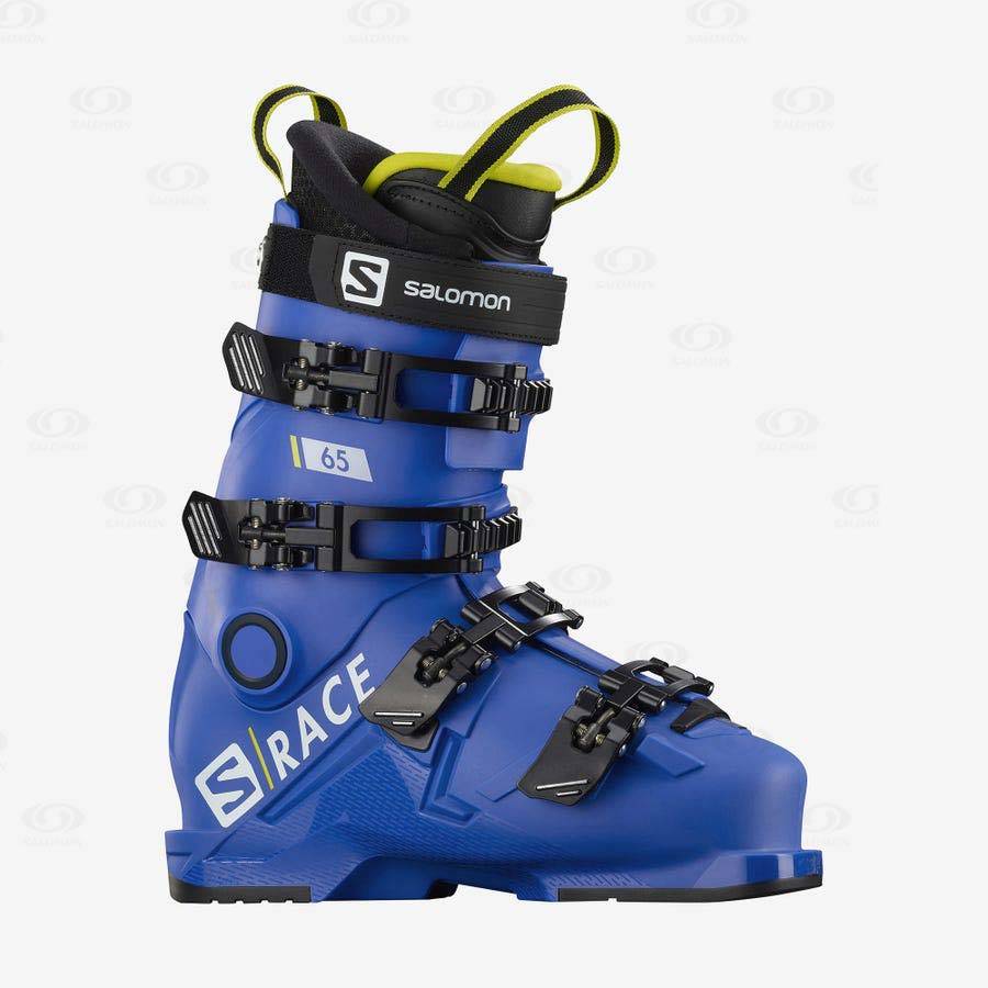 Blue Kids\' Salomon S/RACE 65 Ski Boots | USA-W2890