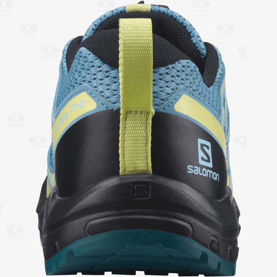 Blue Kids' Salomon XA PRO V8 Trail Running Shoes | USA-N1036