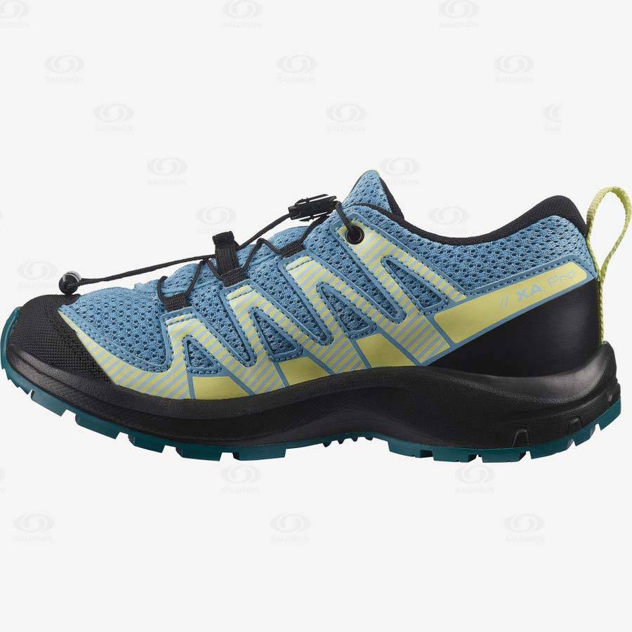 Blue Kids' Salomon XA PRO V8 Trail Running Shoes | USA-N1036