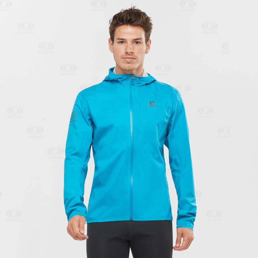 Blue Men's Salomon BONATTI 2.5L Waterproof Jackets | USA-wO2295