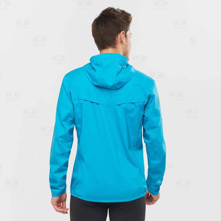 Blue Men's Salomon BONATTI 2.5L Waterproof Jackets | USA-wO2295