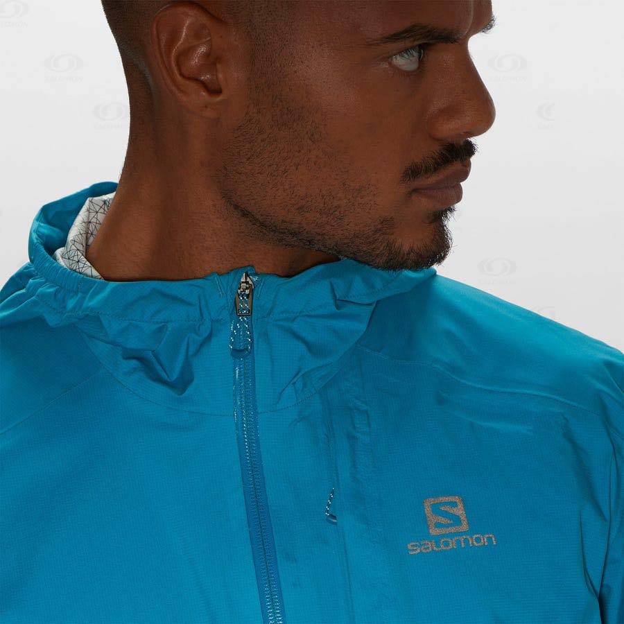 Blue Men's Salomon BONATTI 2.5L Waterproof Jackets | USA-wO2295