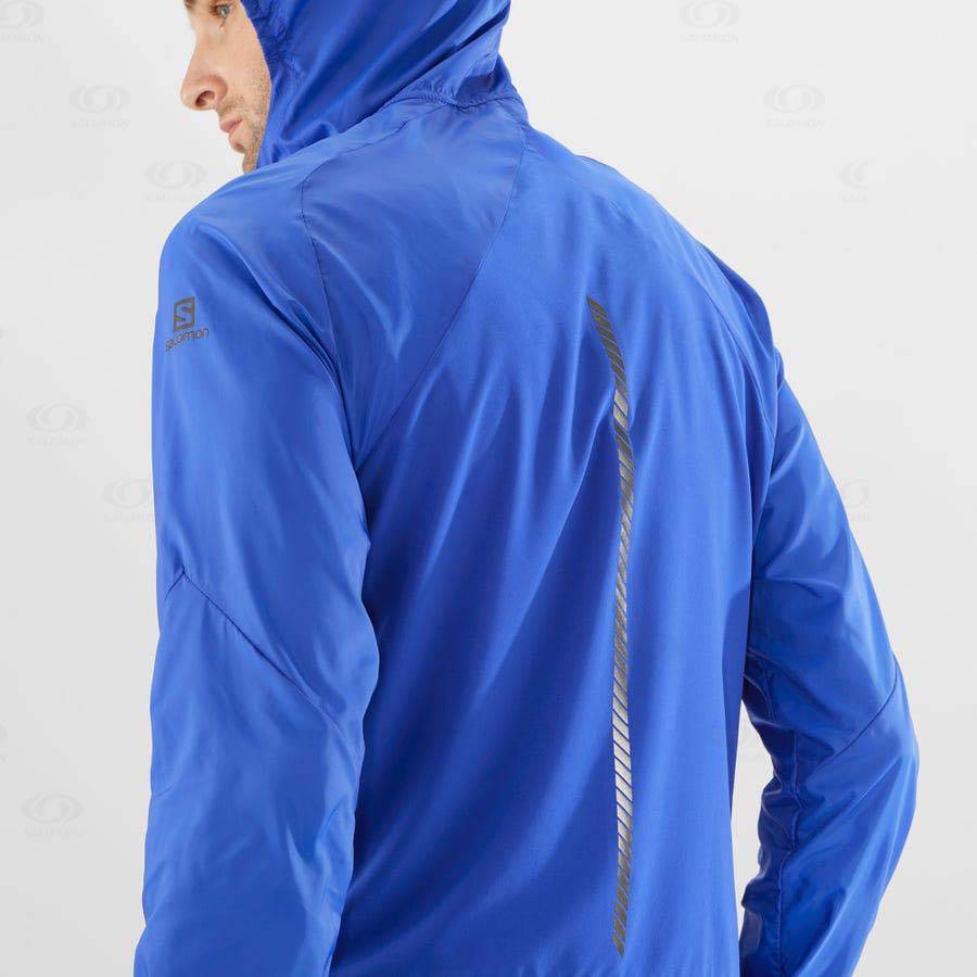 Blue Men's Salomon BONATTI CROSS WIND Windbreaker | USA-wO1488